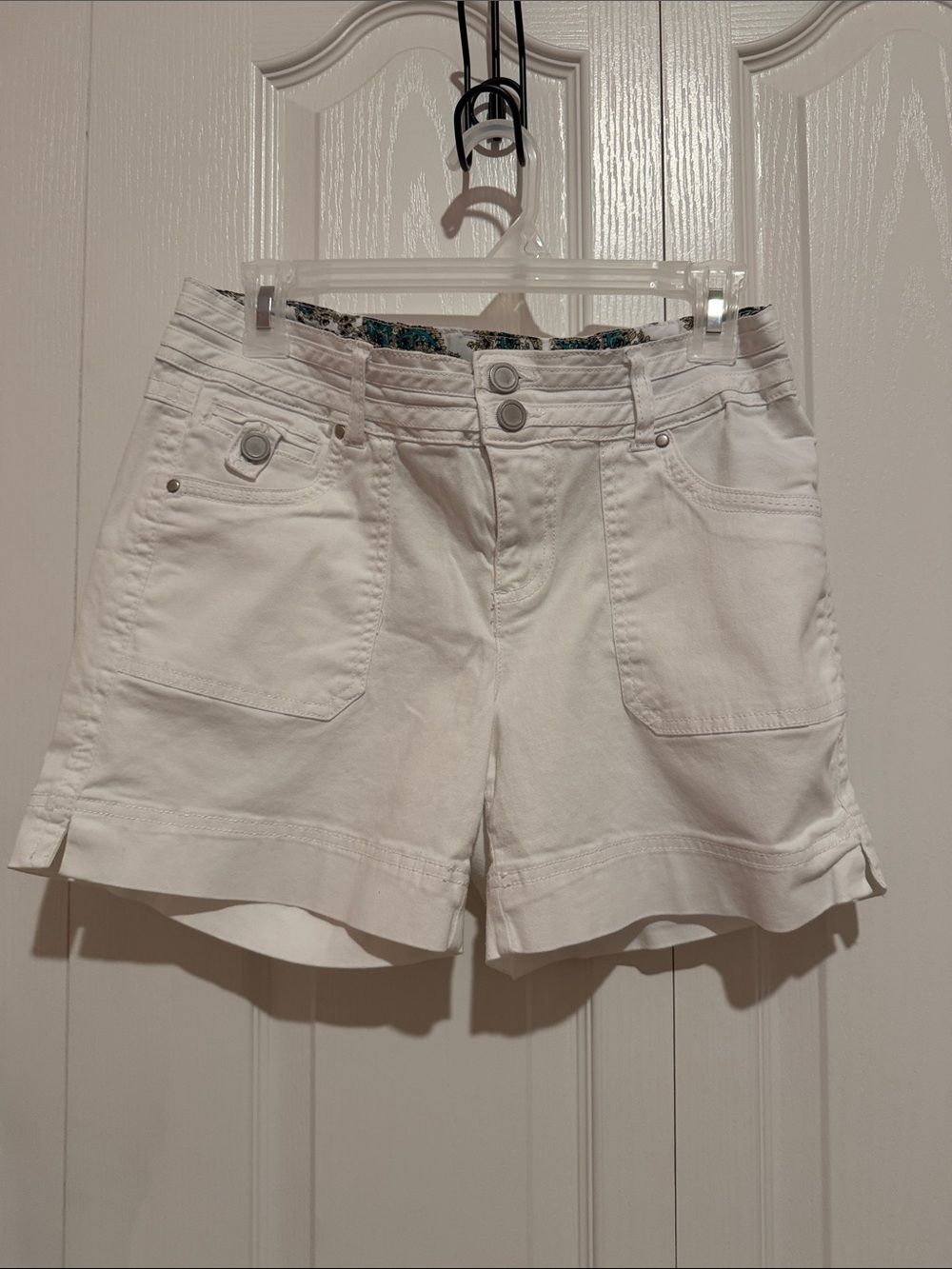 one 5 one White Denim Casual Shorts